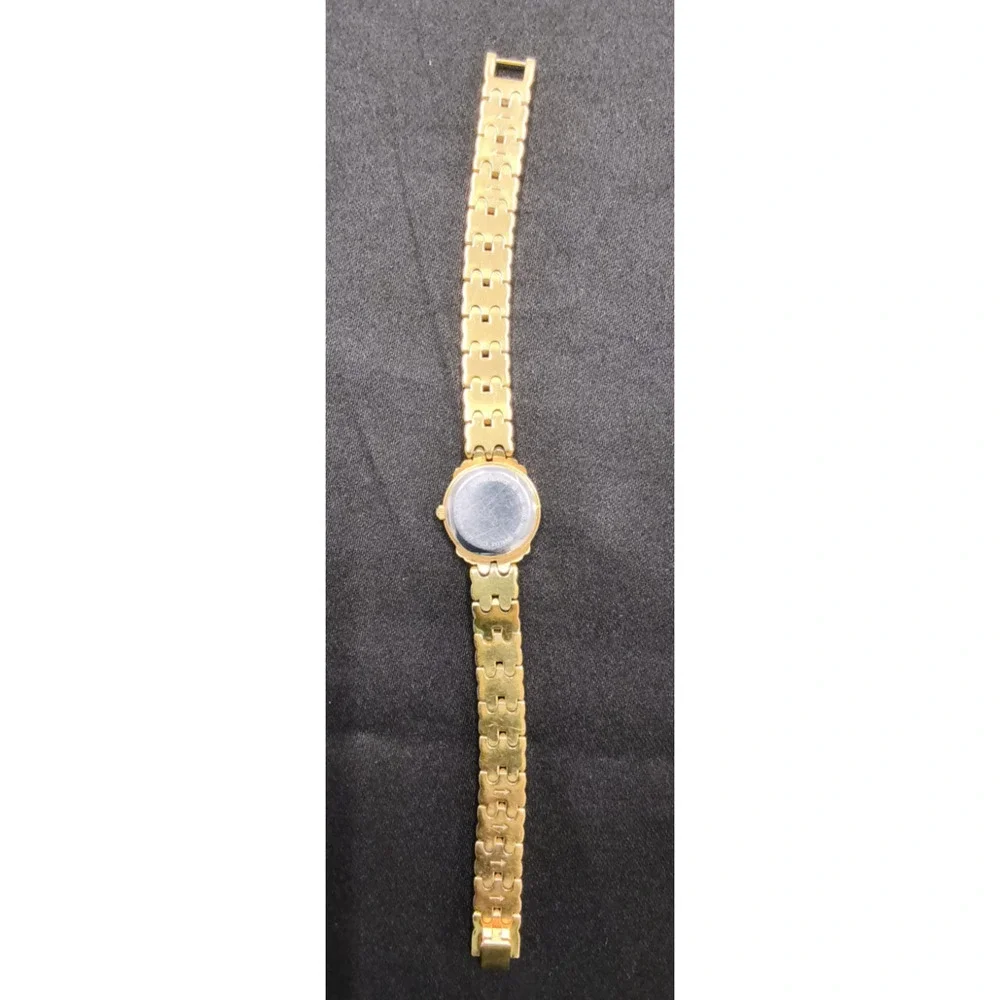 Caravelle by Bulova 44P07 women's Watch Gold Tone Round White Face #W5153
